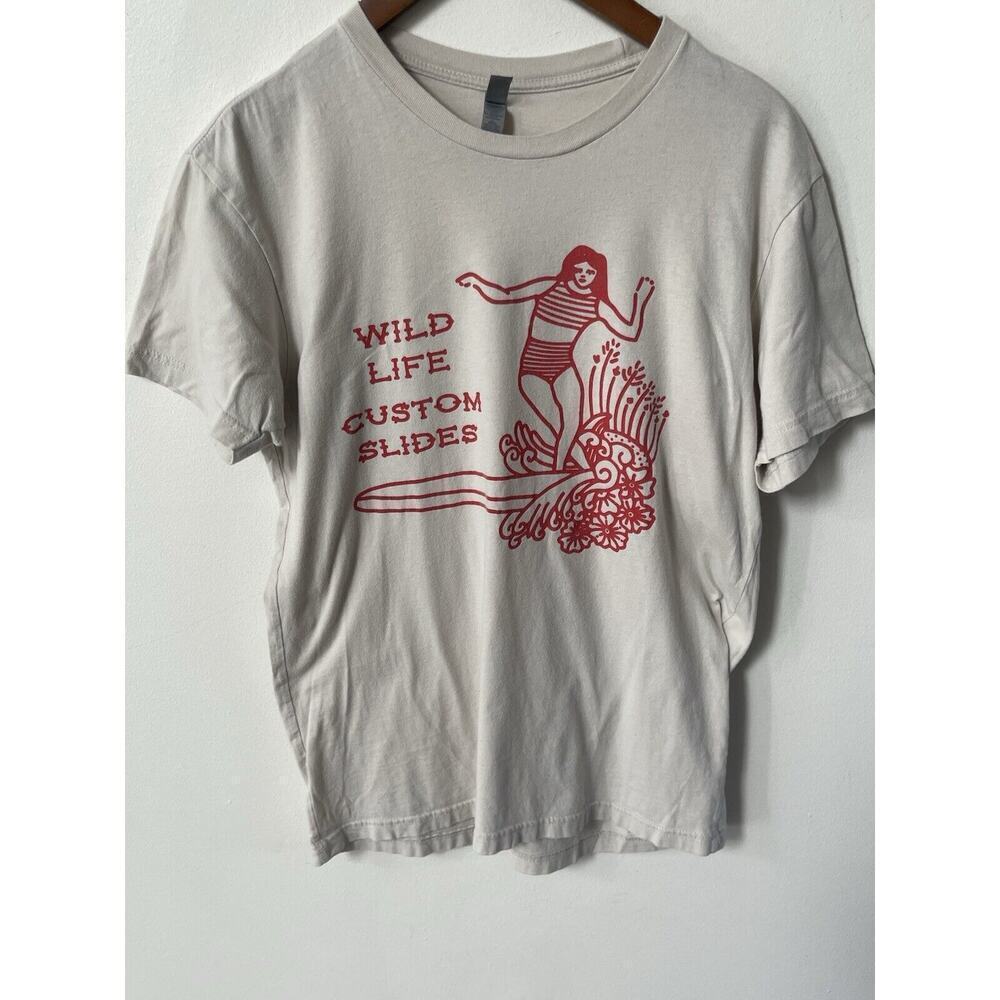 Next Level Lady Slider T-Shirt Size Small Natural Cotton Short Sleeve Surfer